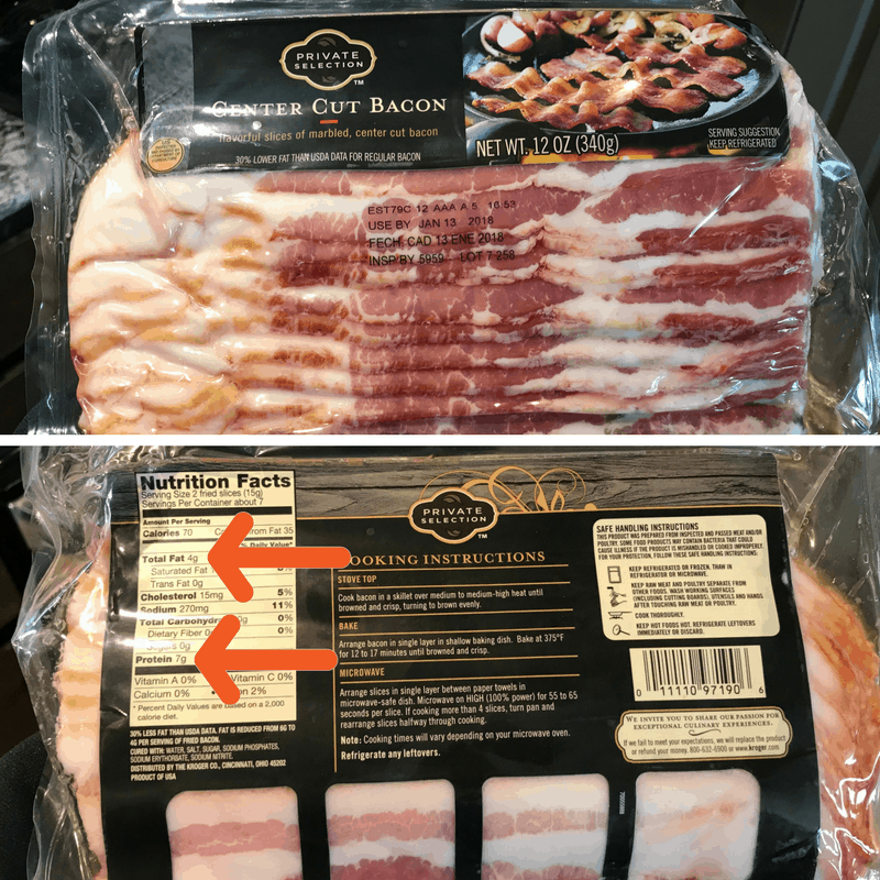 high protein bacon