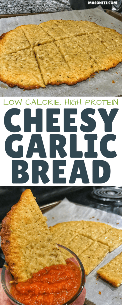 With 23 grams of protein per serving, this healthy cheesy garlic bread makes for the perfect low-carb pasta pairing or appetizer.
