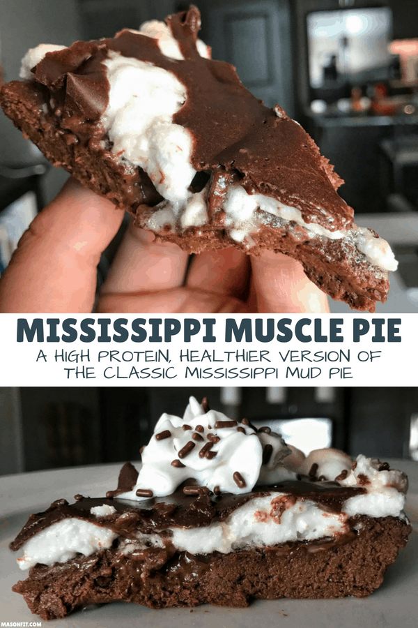 You'll love this healthier, macro friendly recipe for Mississippi Mud Pie with 14 grams of protein, one gram of fat, and only 130 calories per slice.