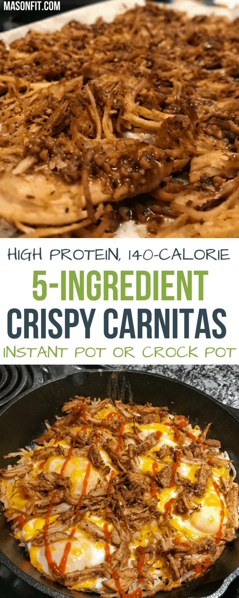 5-Ingredient Crispy Carnitas: Instant Pot and Crock Pot Friendly