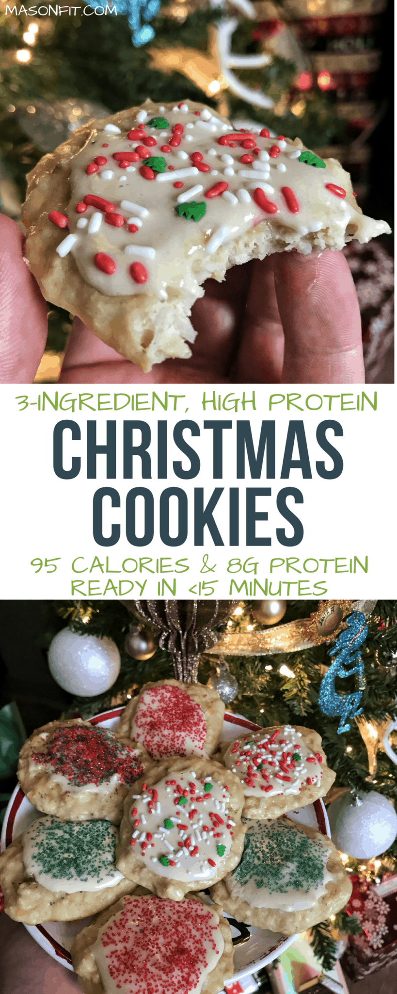 3Ingredient High Protein Christmas Cookies Mason Woodruff