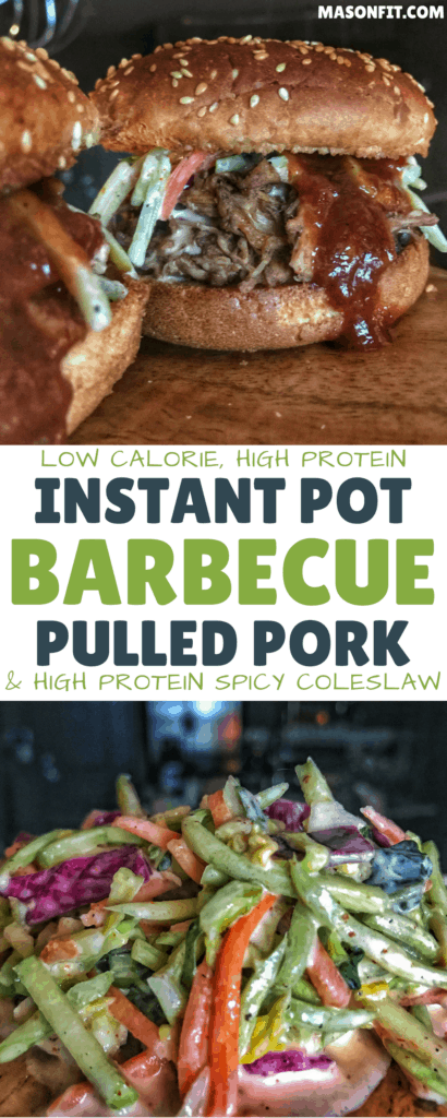 Pulled pork and BBQ sandwiches have never been easier or faster than now. This Instant Pot pulled pork recipe has four ingredients and unbelieve macros with roughly 16 grams of protein in a 136 calorie serving. This recipe is also crock pot friendly!