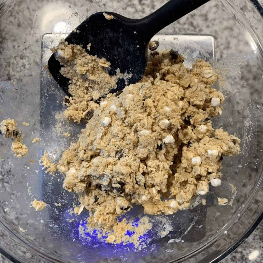 the s'mores protein bites mixture before forming balls