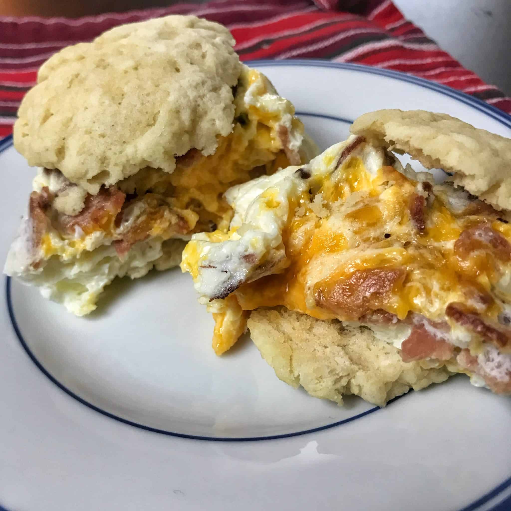 low carb bacon, egg, and cheese biscuit recipe