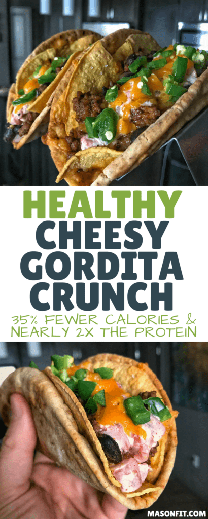 Taco Bell's classic remixed in this Healthy Cheesy Gordita Crunch recipe. You'll save 175 calories and add 16 grams of protein per serving without losing the greatness of the original. 