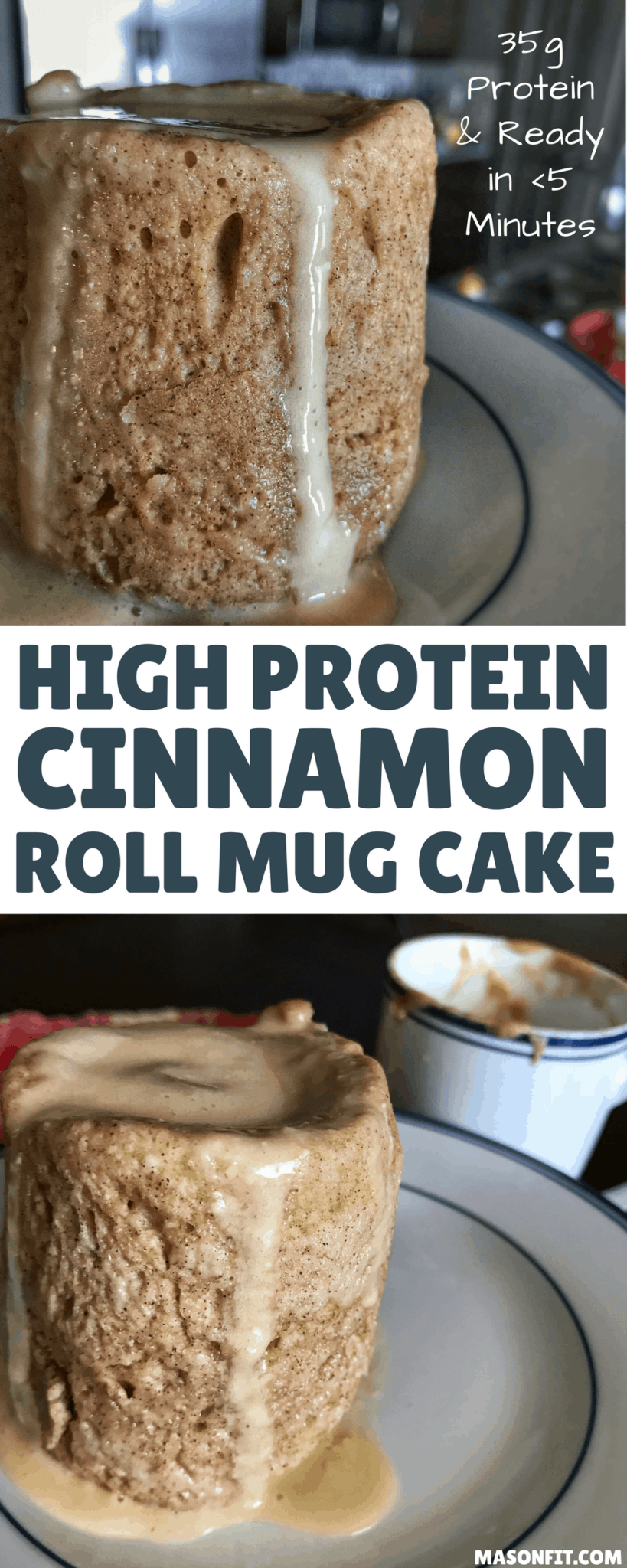Healthy Cinnamon Roll Mug Cake: A High Protein Cinnamon Roll Fix