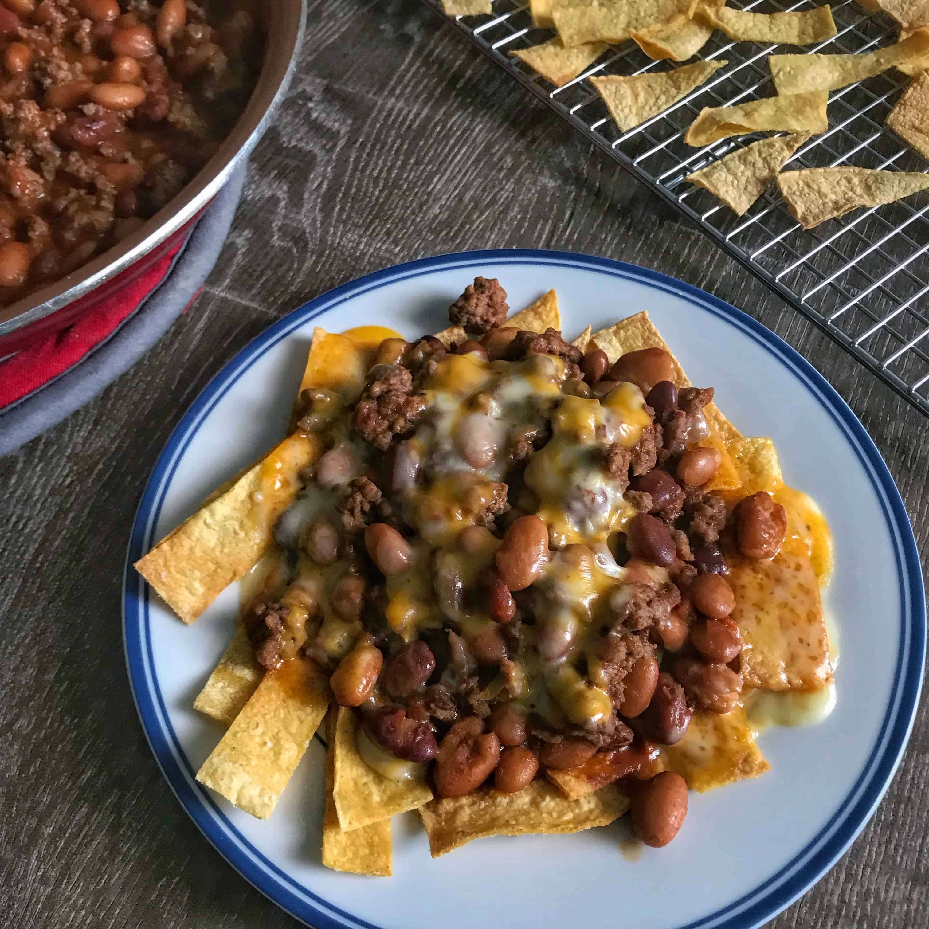 Healthy Frito Pie A Simple 3Ingredient Chili with Crispy Corn Strips