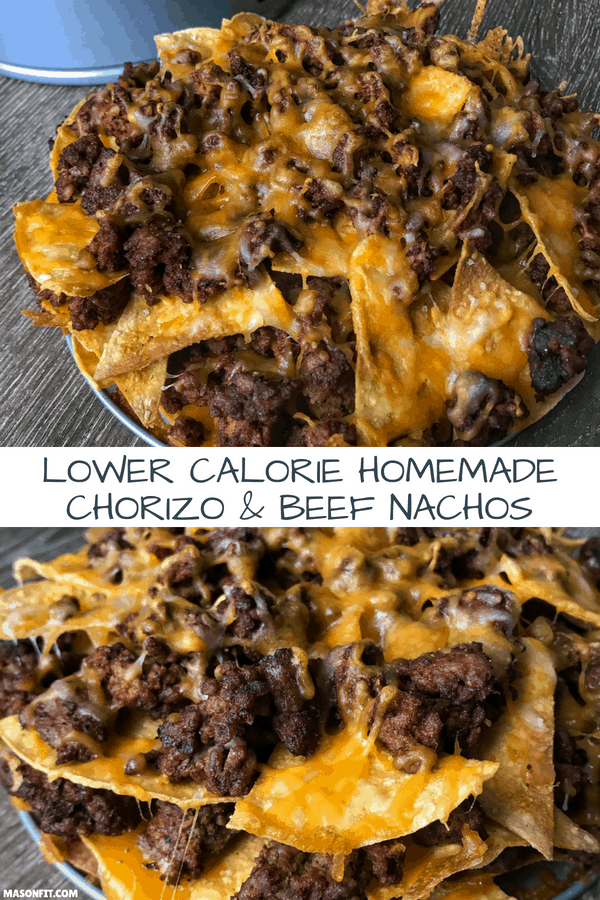 A lower fat homemade chorizo with pork and beef recipe for some of the best healthy nachos you'll find on the internet. 23g protein & only 10g carbs per serving!