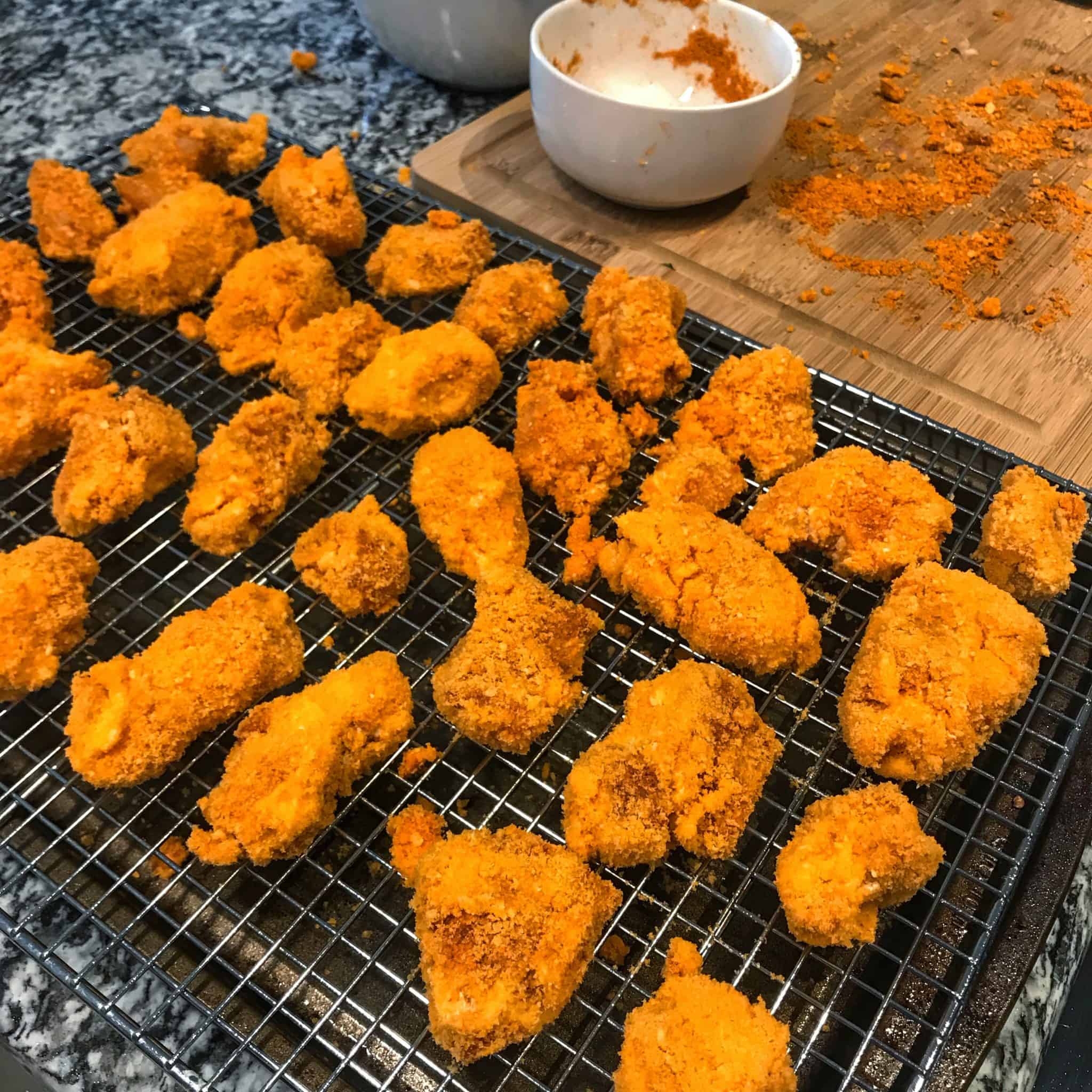 low carb cheetos chicken nuggets process
