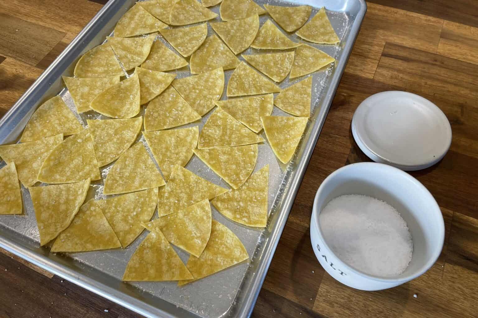 Easy 3-Ingredient Baked Low Calorie Tortilla Chips