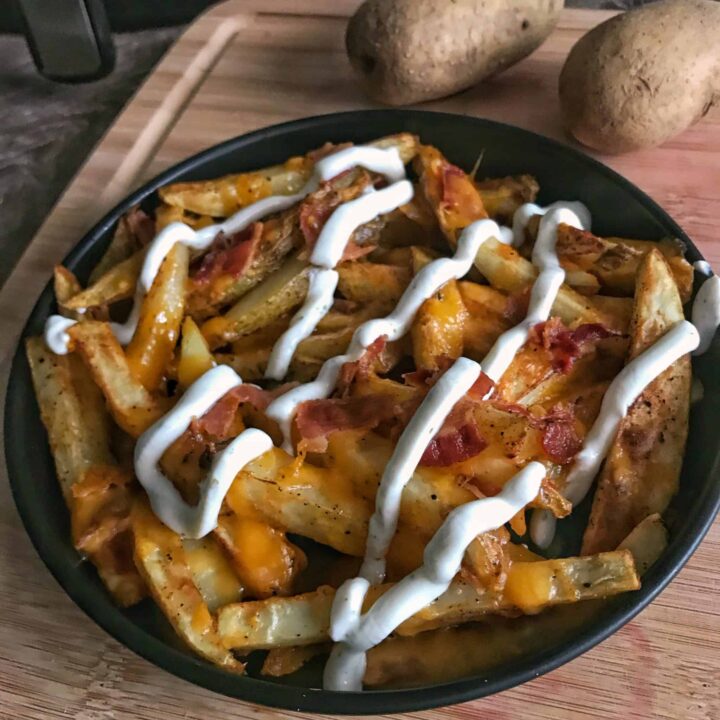 bacon ranch air fryer french fries