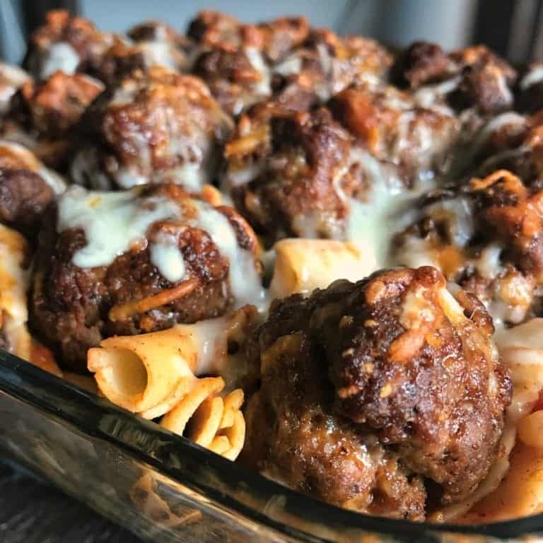 Chorizo Meatballs with a High Protein 5Ingredient Mexican Pasta