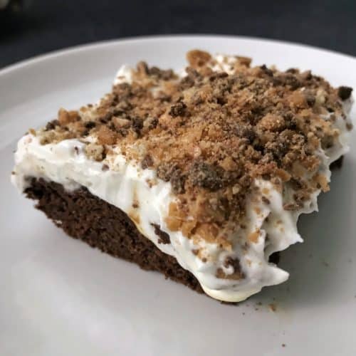 High Protein Peanut Butter Fudge Brownie Pie For One