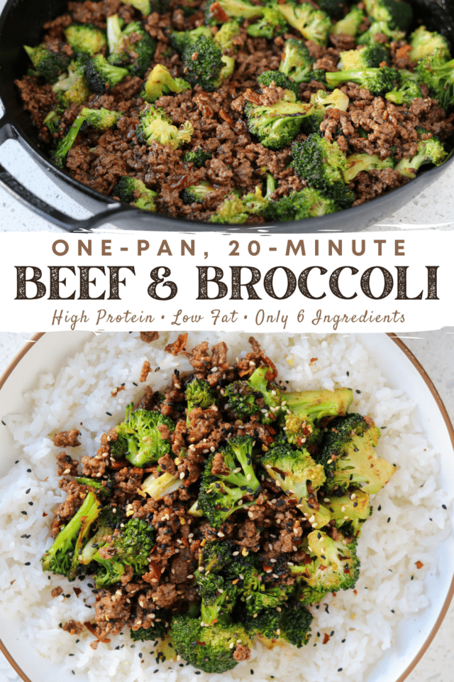 Sticky Sweet Ground Beef and Broccoli (6 Ingredients & 20 Minutes)