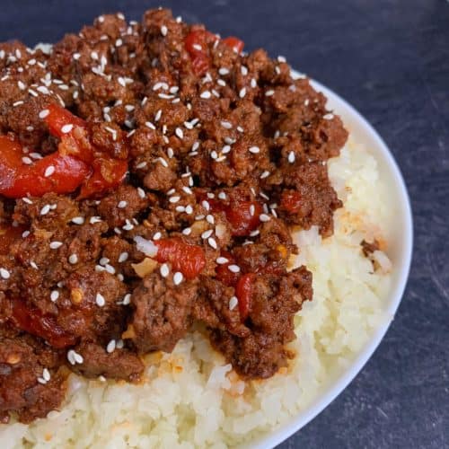 Korean Ground Beef: A Lower Calorie Ground Beef with Rice Recipe