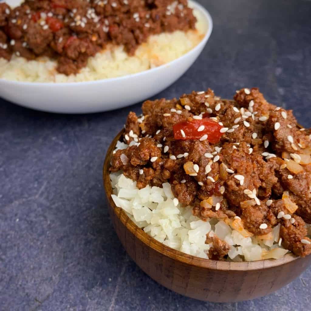 healthy korean ground beef and rice