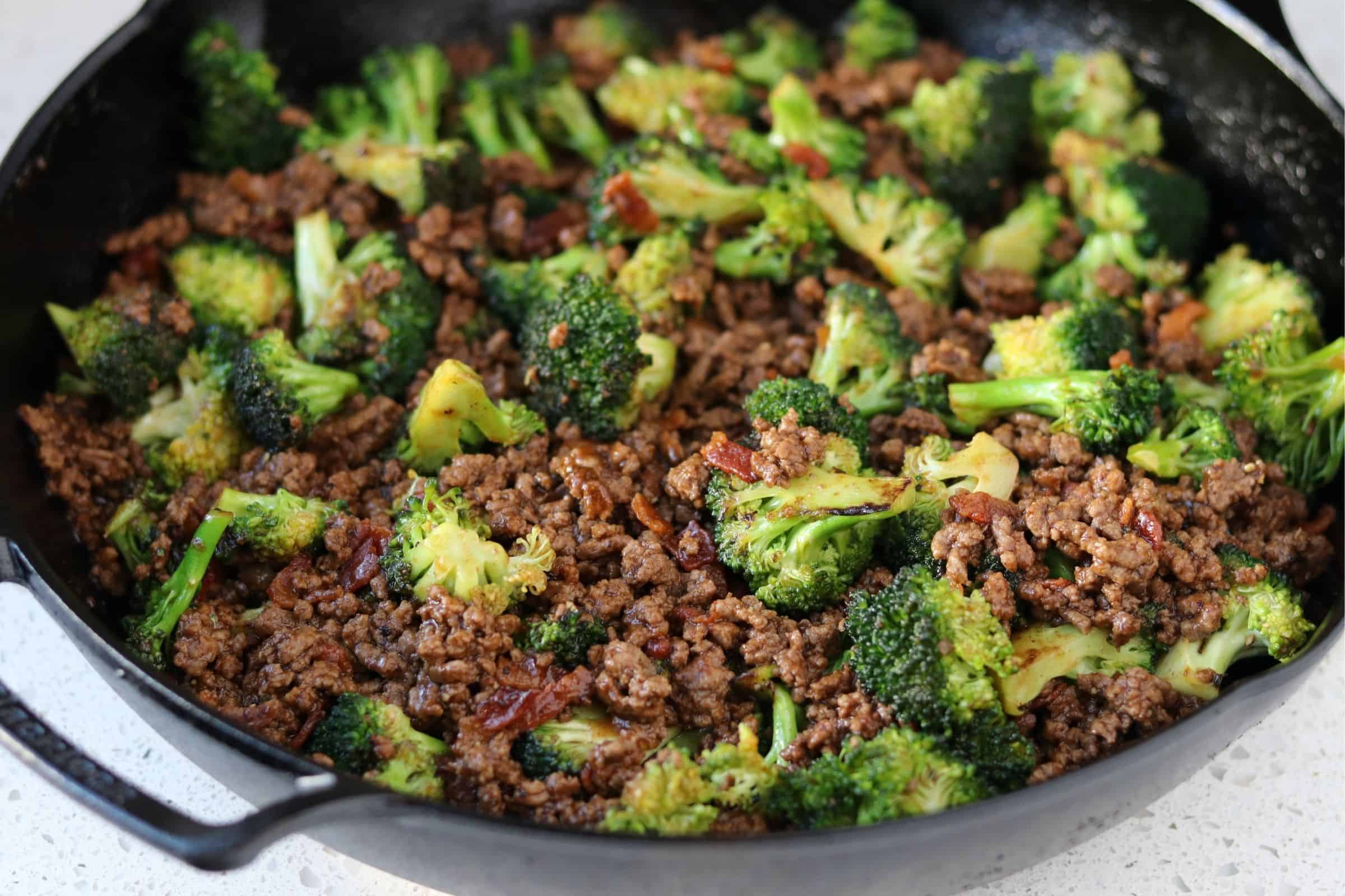 Sticky Sweet Ground Beef and Broccoli (6 Ingredients & 20 Minutes)