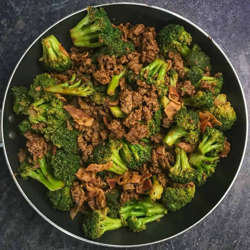 sticky sweet ground beef and broccoli recipe