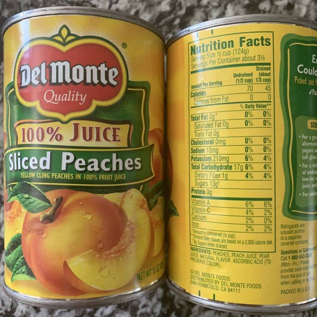 canned peaches for peach crisp