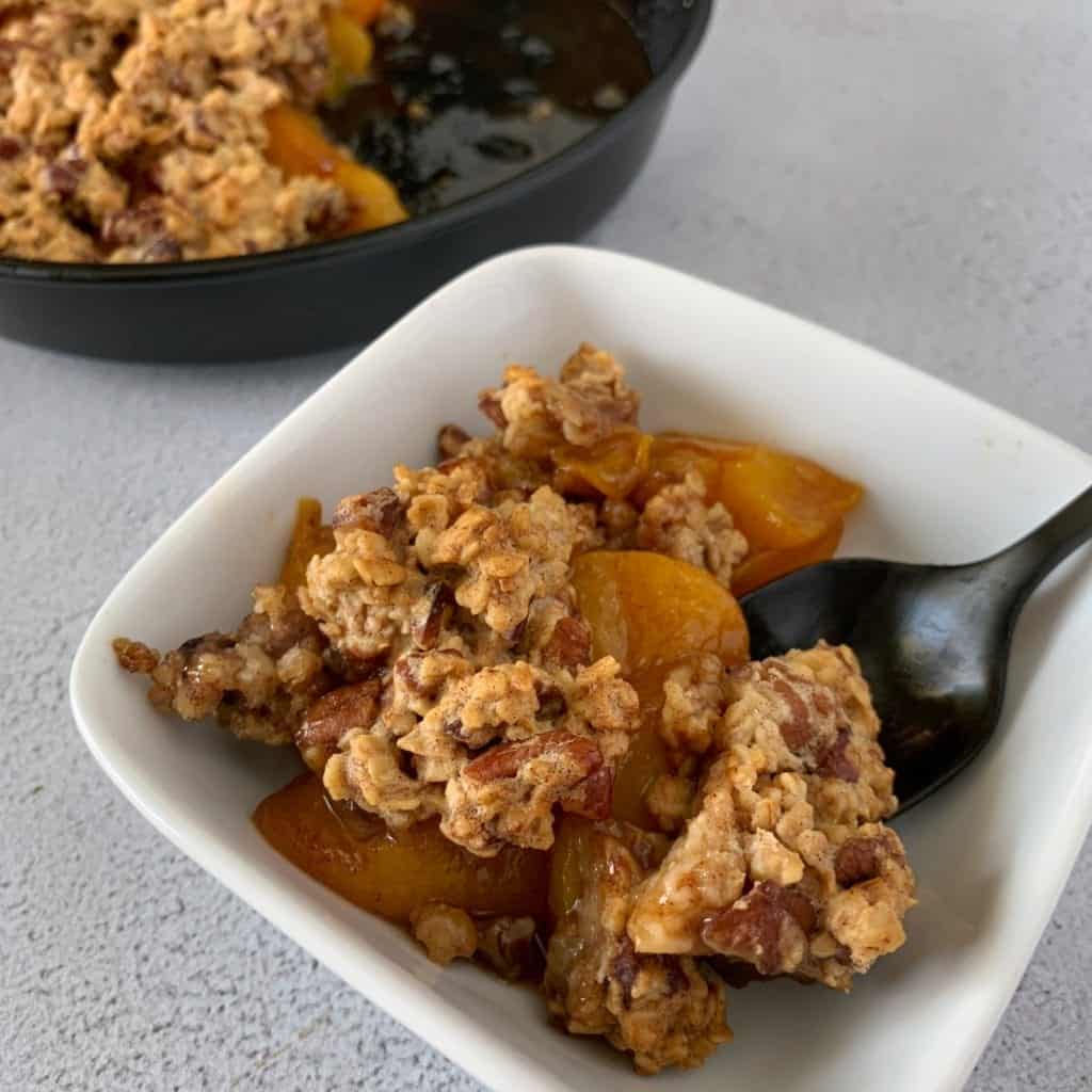 easy peach crisp with canned peaches recipe