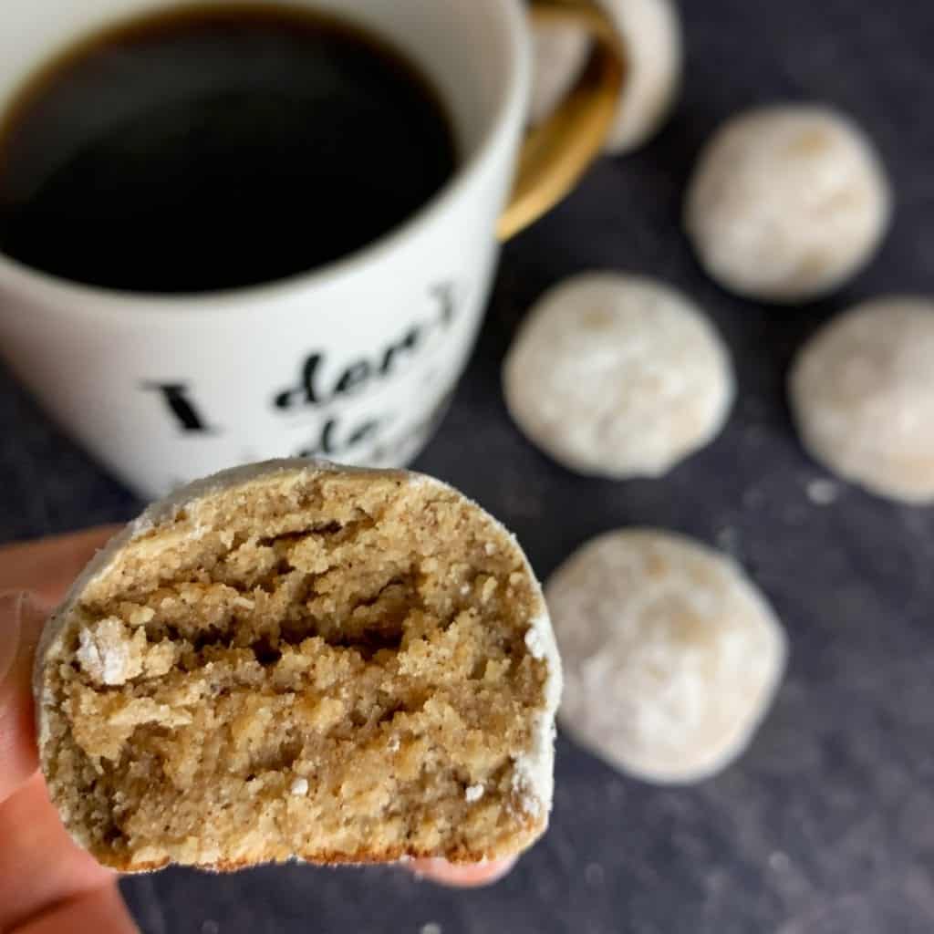 gingerbread protein balls with coffee