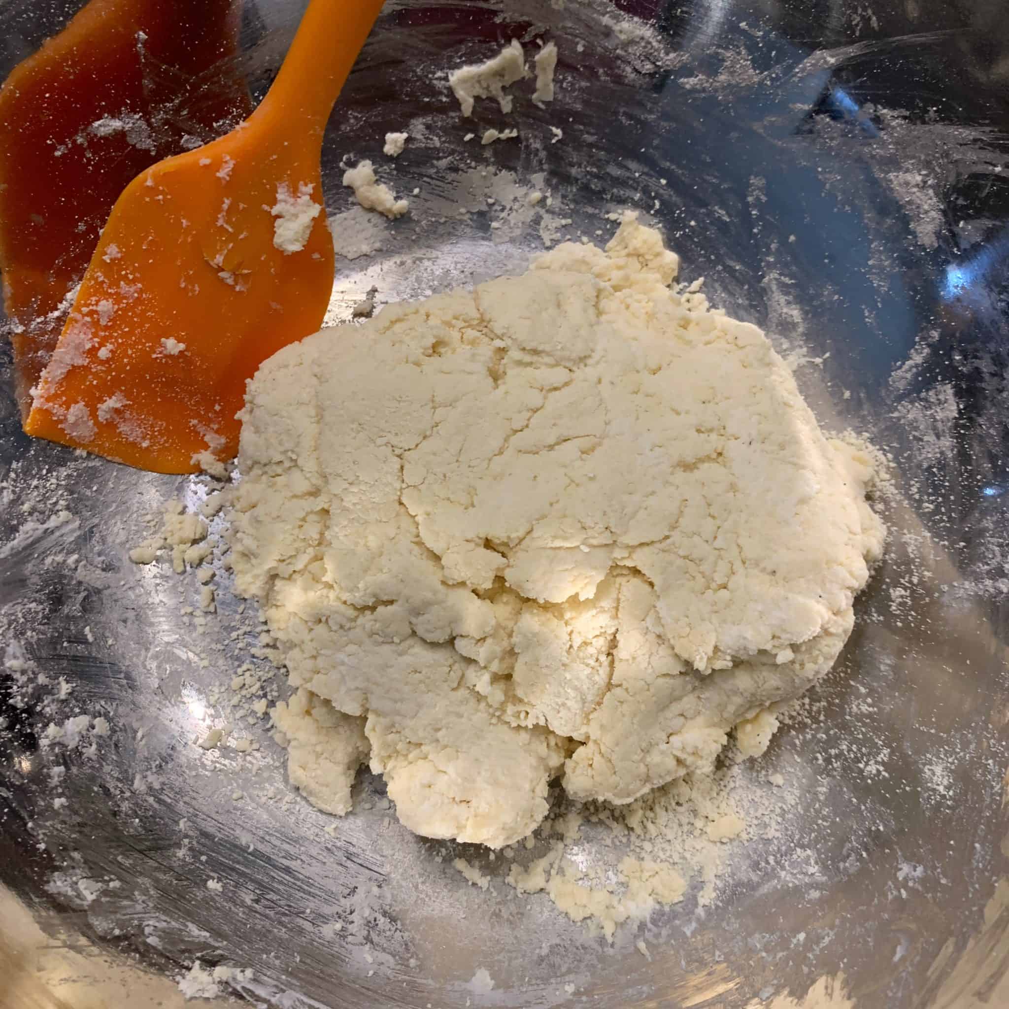 dough for protein cake bites formed into a ball