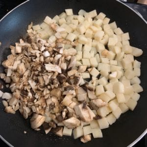 potato mushroom spinach and feta egg white cups step 1