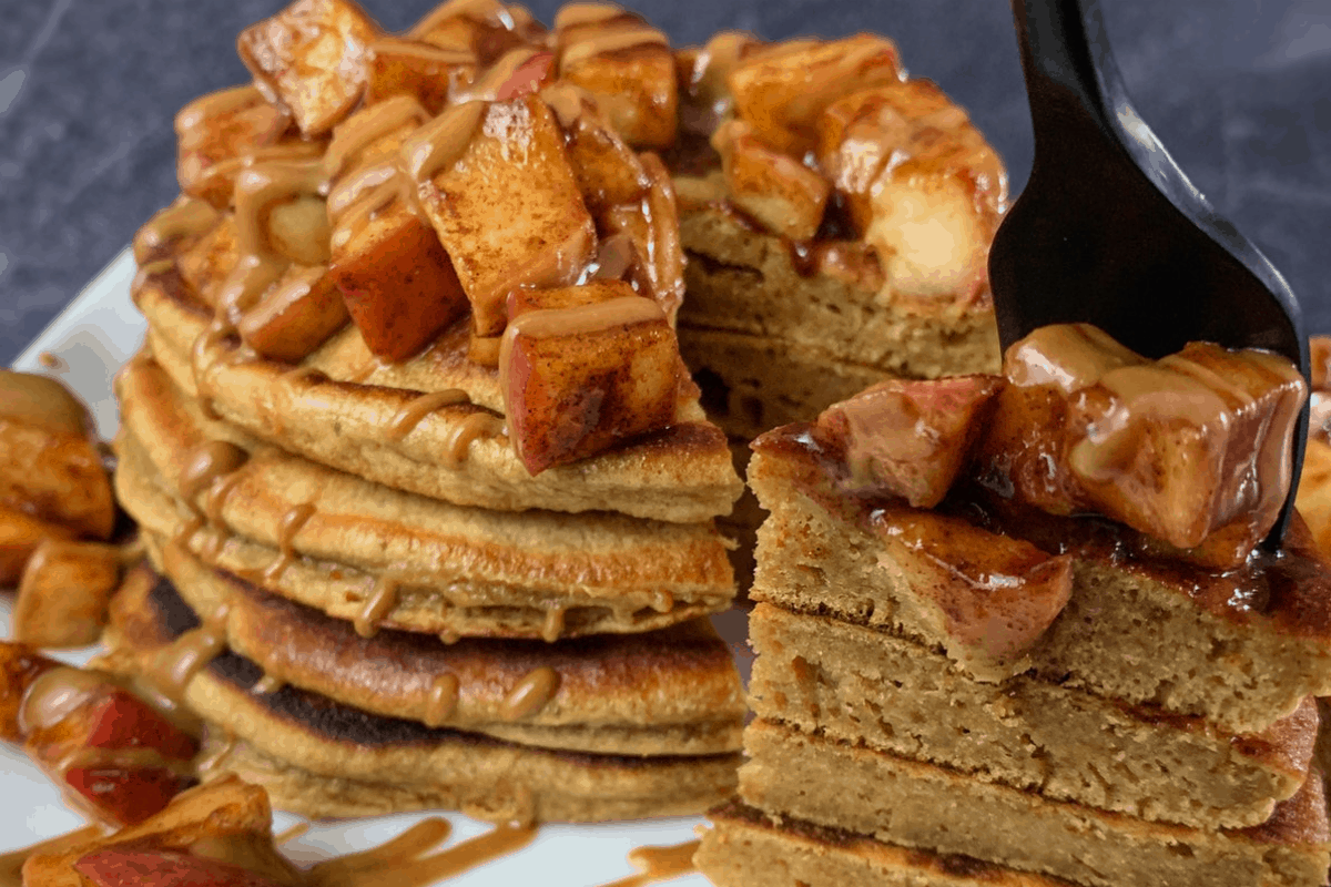 cookie butter protein powder pancakes