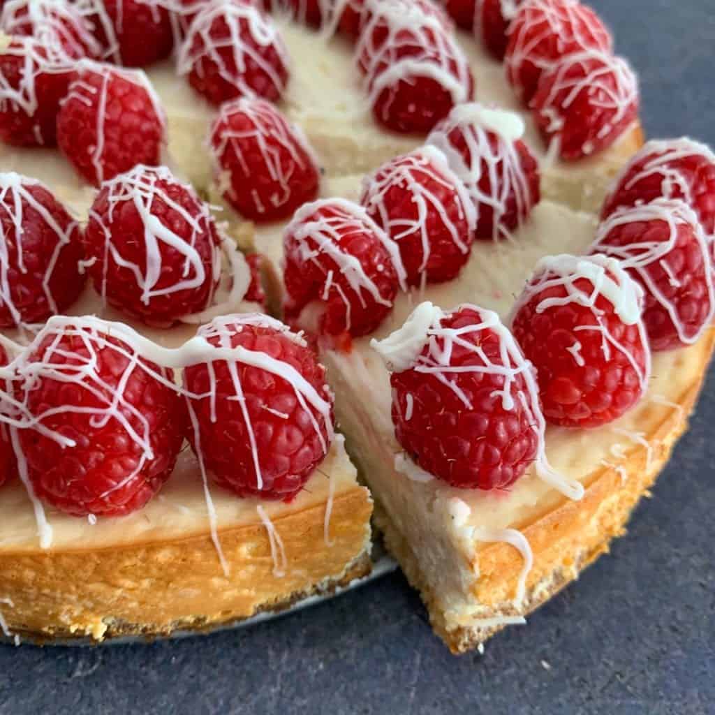 white chocolate raspberry protein cheesecake recipe lower carb