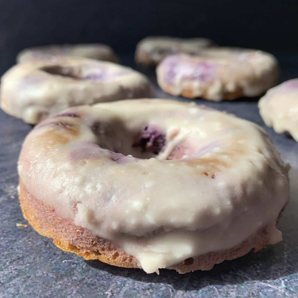 high protein low carb blueberry cake donut recipe