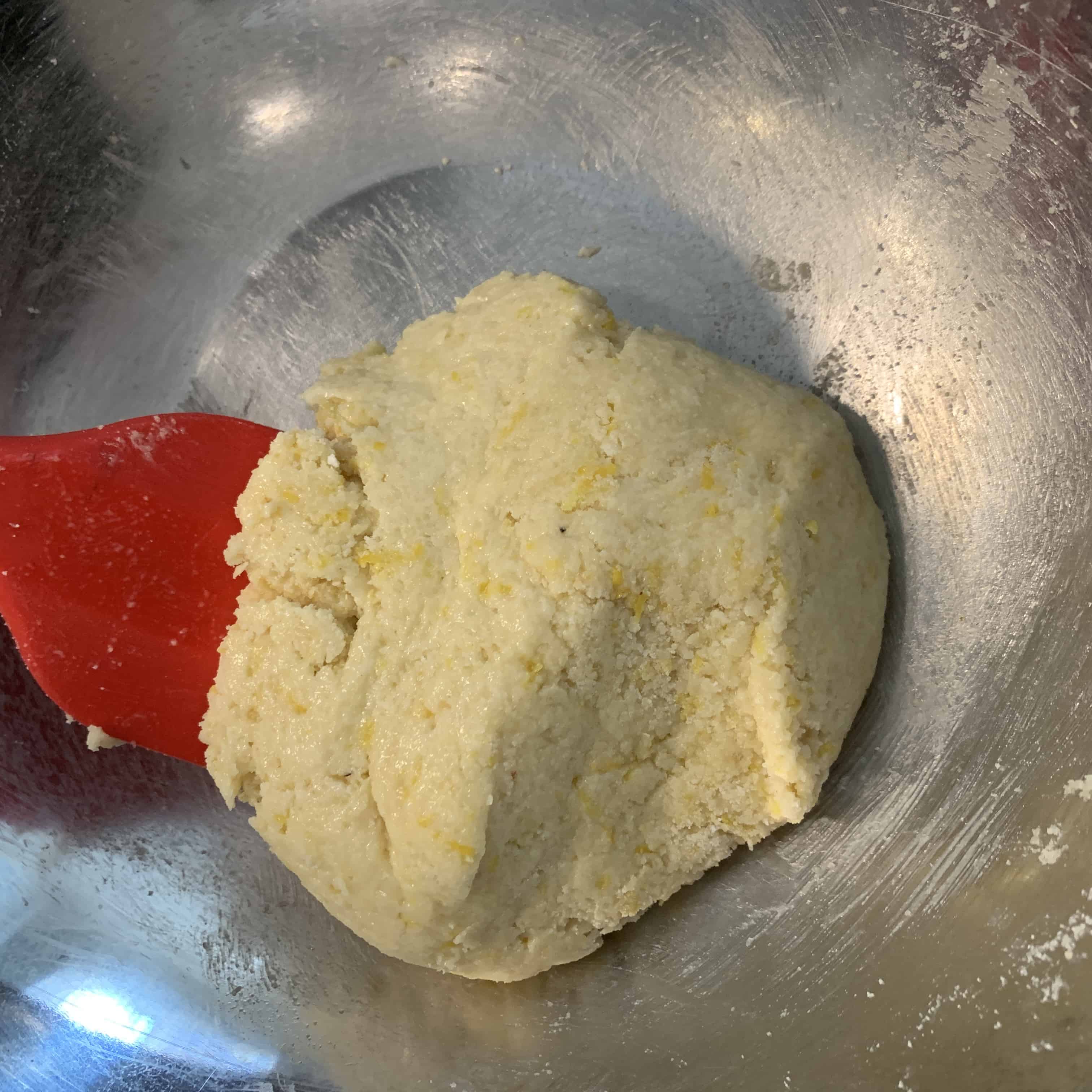 ball of lemon protein cookie dough