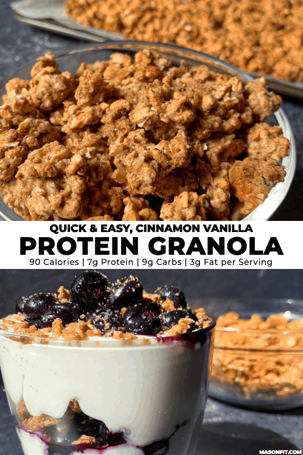 Lower Carb Cinnamon Vanilla Protein Granola Recipe