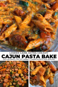 Low Carb Cajun Pasta Bake with Turkey Sausage - Kinda Healthy Recipes