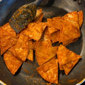 chilaquiles in a pan