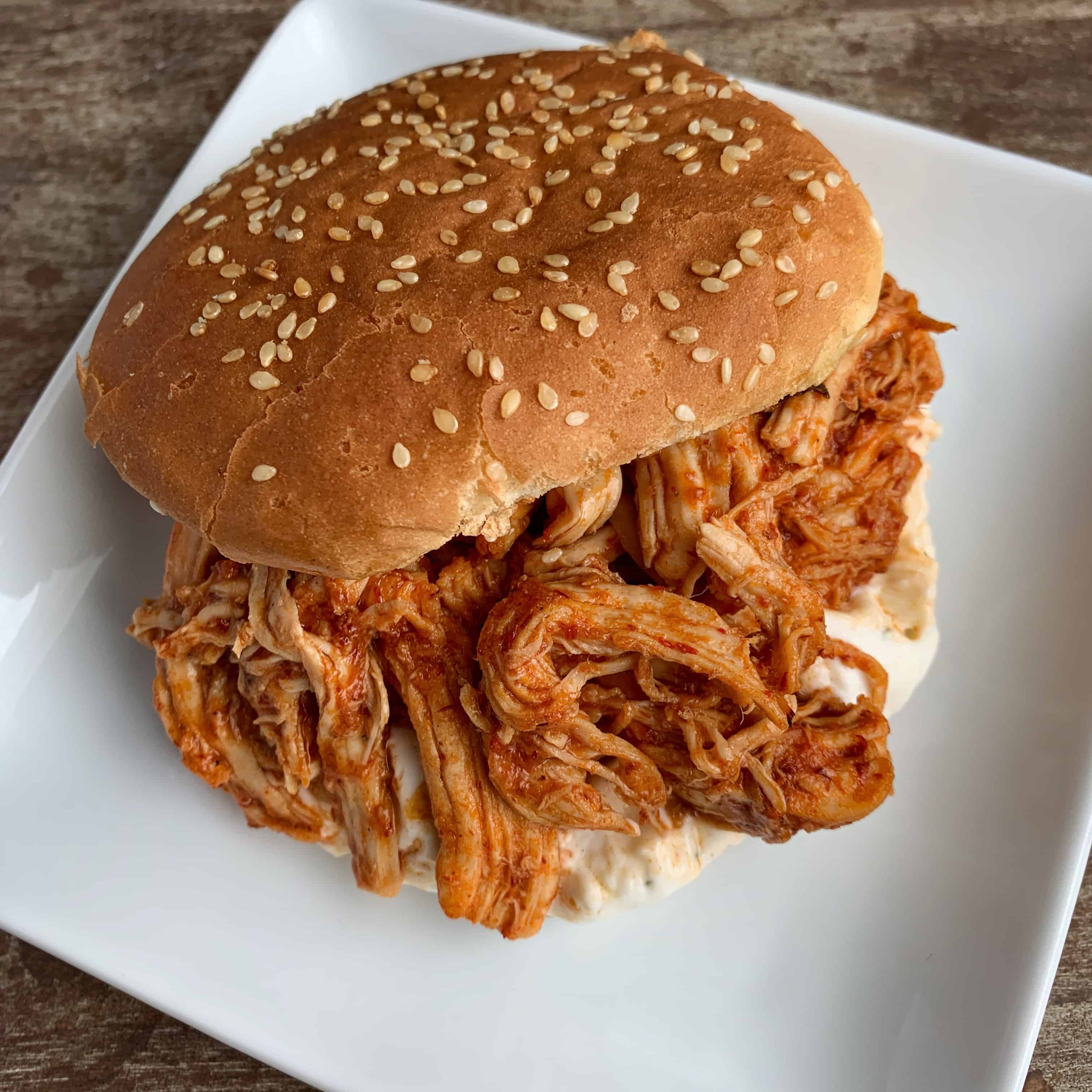 5-Ingredient Honey Chipotle Crockpot Pulled Chicken