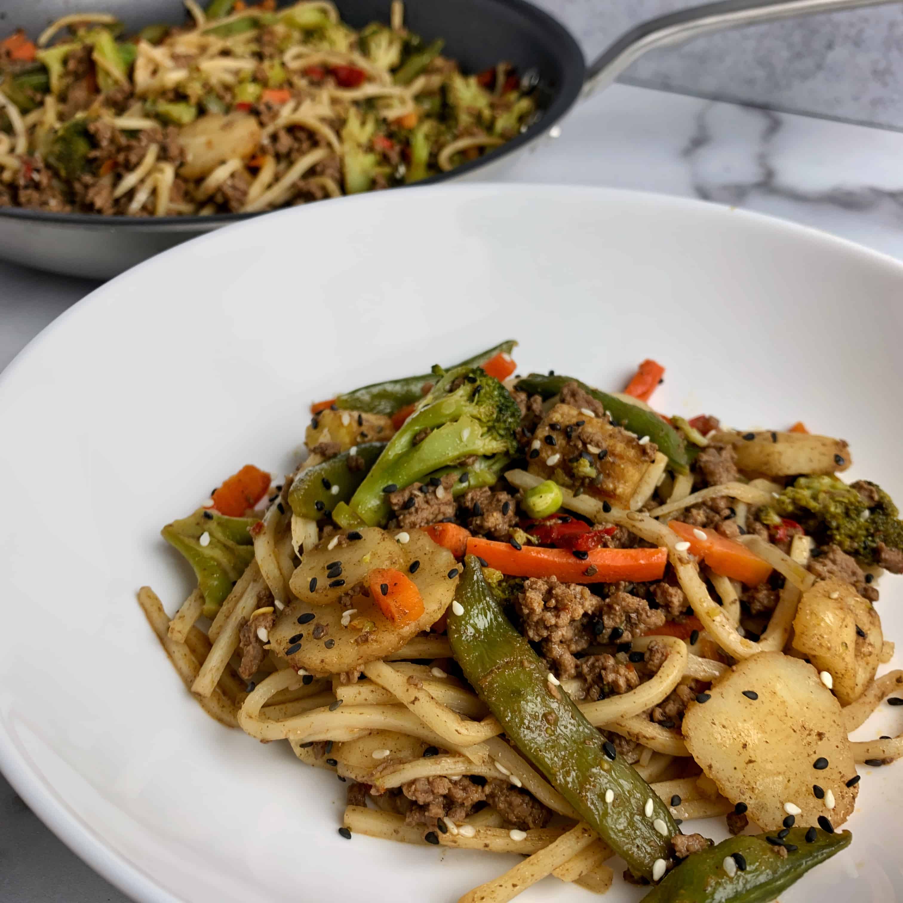 5 Spice Ground Beef Stir Fry with Noodles A 20Minute Recipe