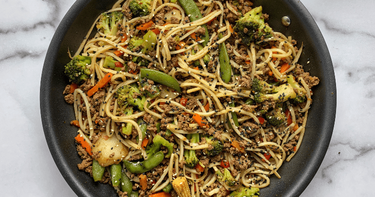 5 Spice Ground Beef Stir Fry With Noodles A 20 Minute Recipe