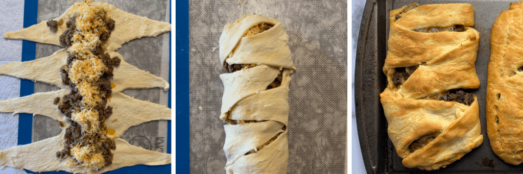 how to make the braided crescent roll stromboli