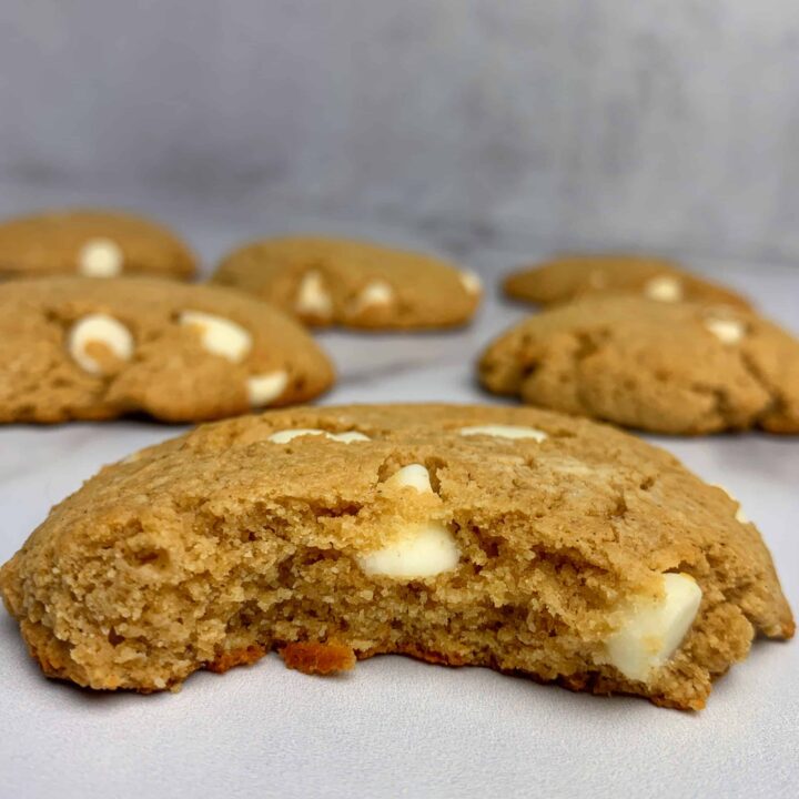 inside look at peanut butter protein cookies