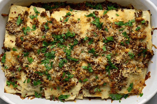 easy low carb lasagna recipe with palmini pasta lasagna noodles