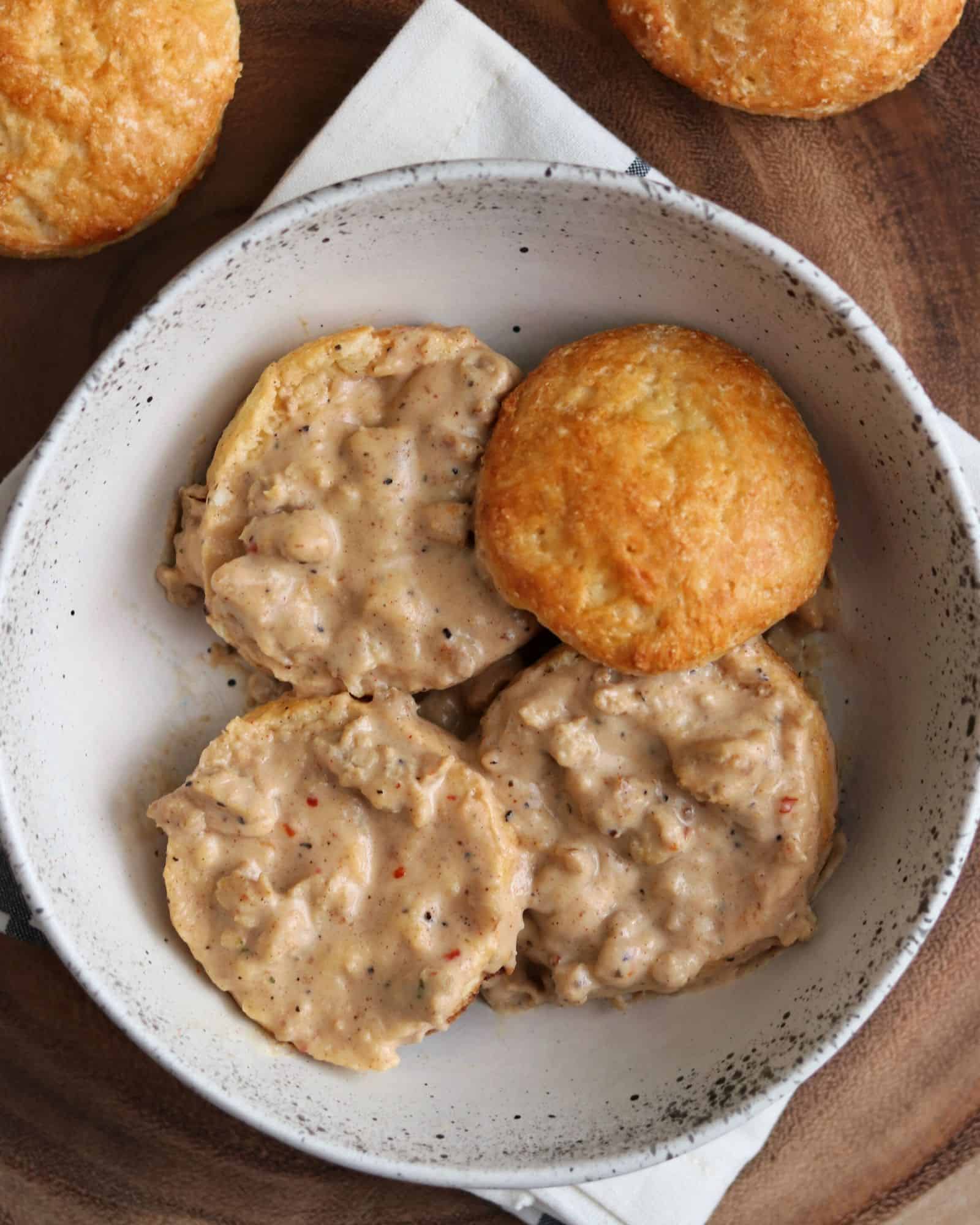 Southern-Style Healthy Sausage Gravy for Biscuits and Gravy