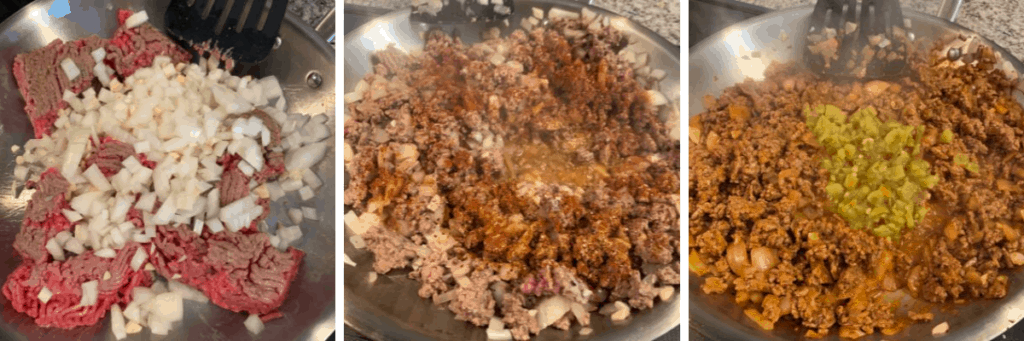 how to cook the beef for taco meal prep bowls