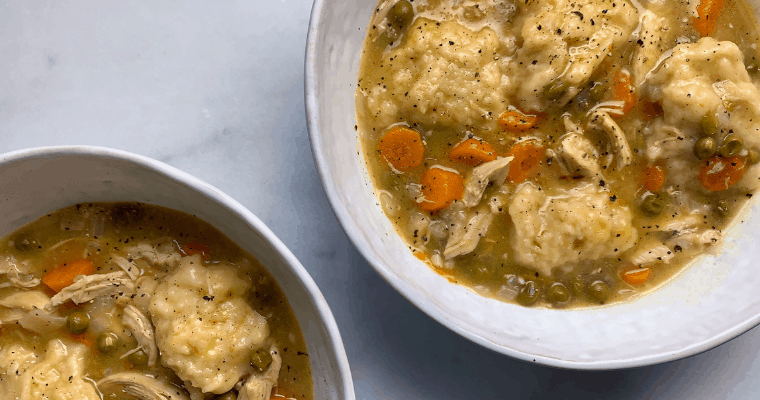 healthier southern chicken and dumplings with rotisserie chicken copy
