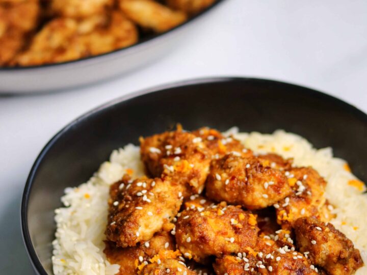 Healthier Baked Orange Chicken With Spicy Orange Sauce