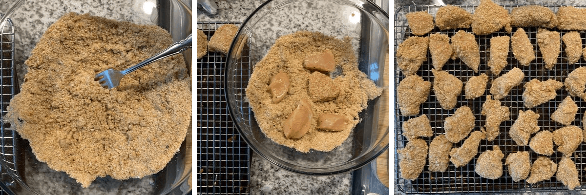 healthy general tso chicken with steamed broccoli and white rice