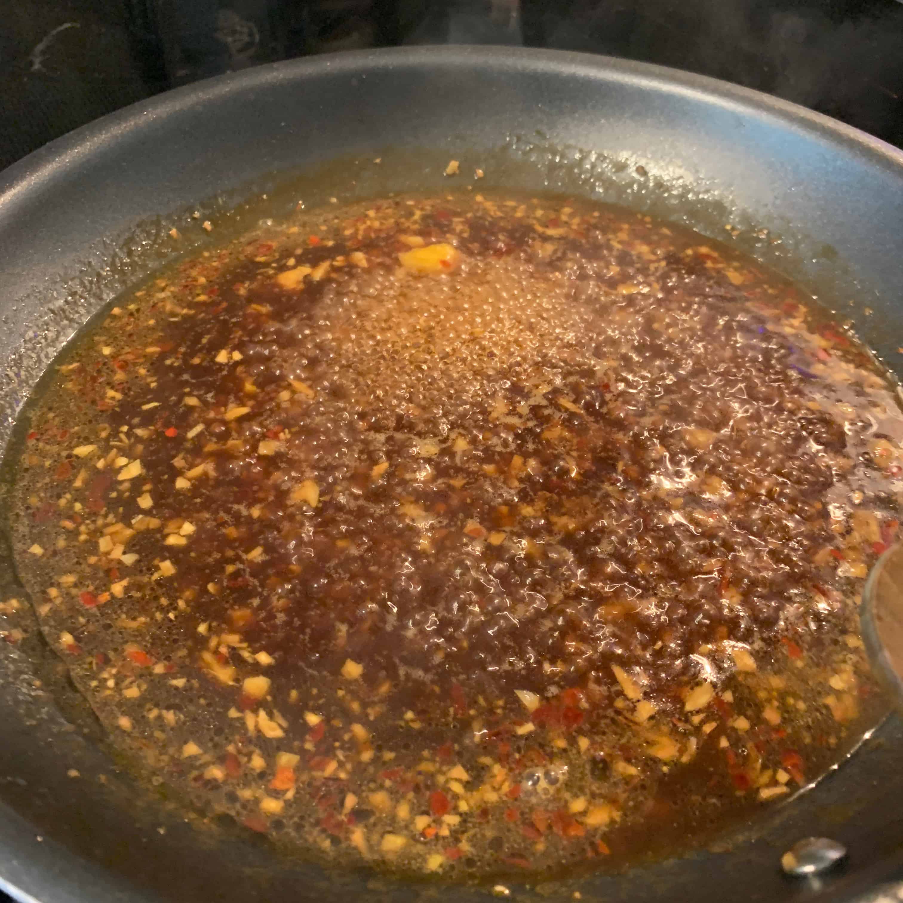 orange chicken sauce before reducing