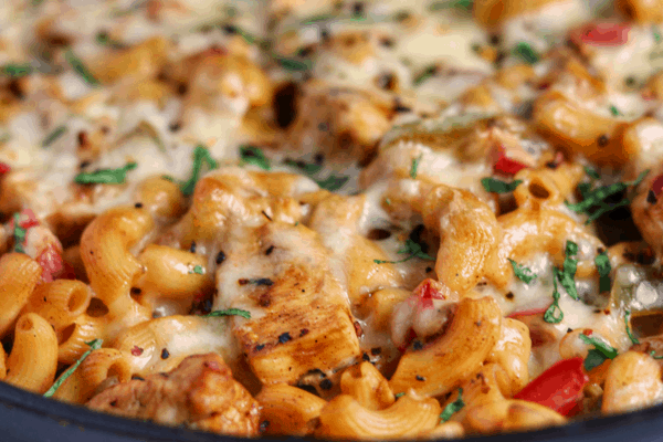 chicken fajita pasta bake recipe