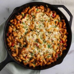 healthy chicken fajita pasta bake recipe