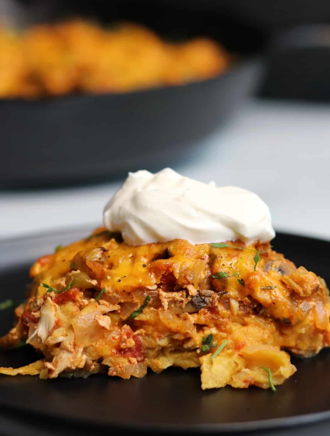 Healthy King Ranch Chicken Casserole with Rotisserie Chicken