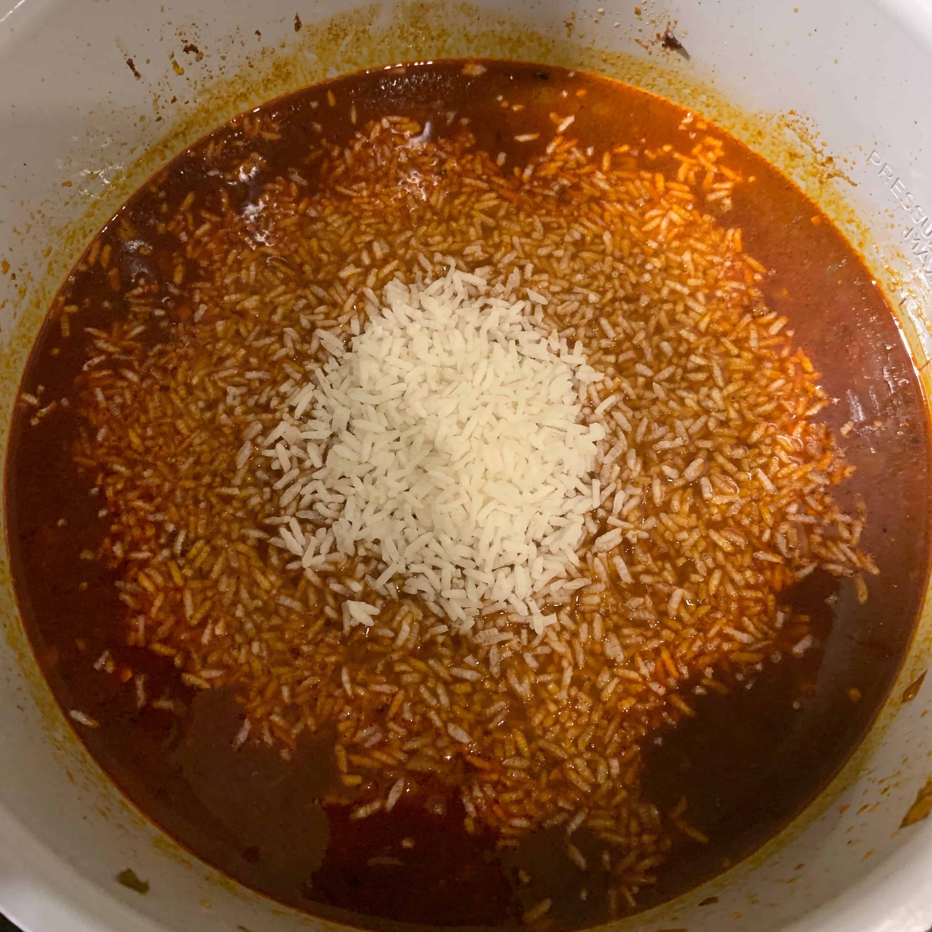 rice added to the Texas chili